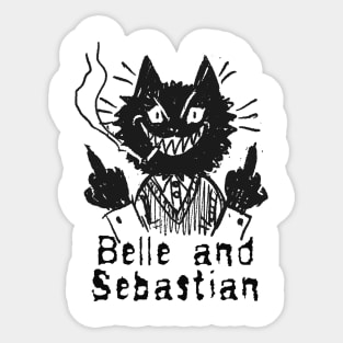 belle and sebastian and the bad cat Sticker